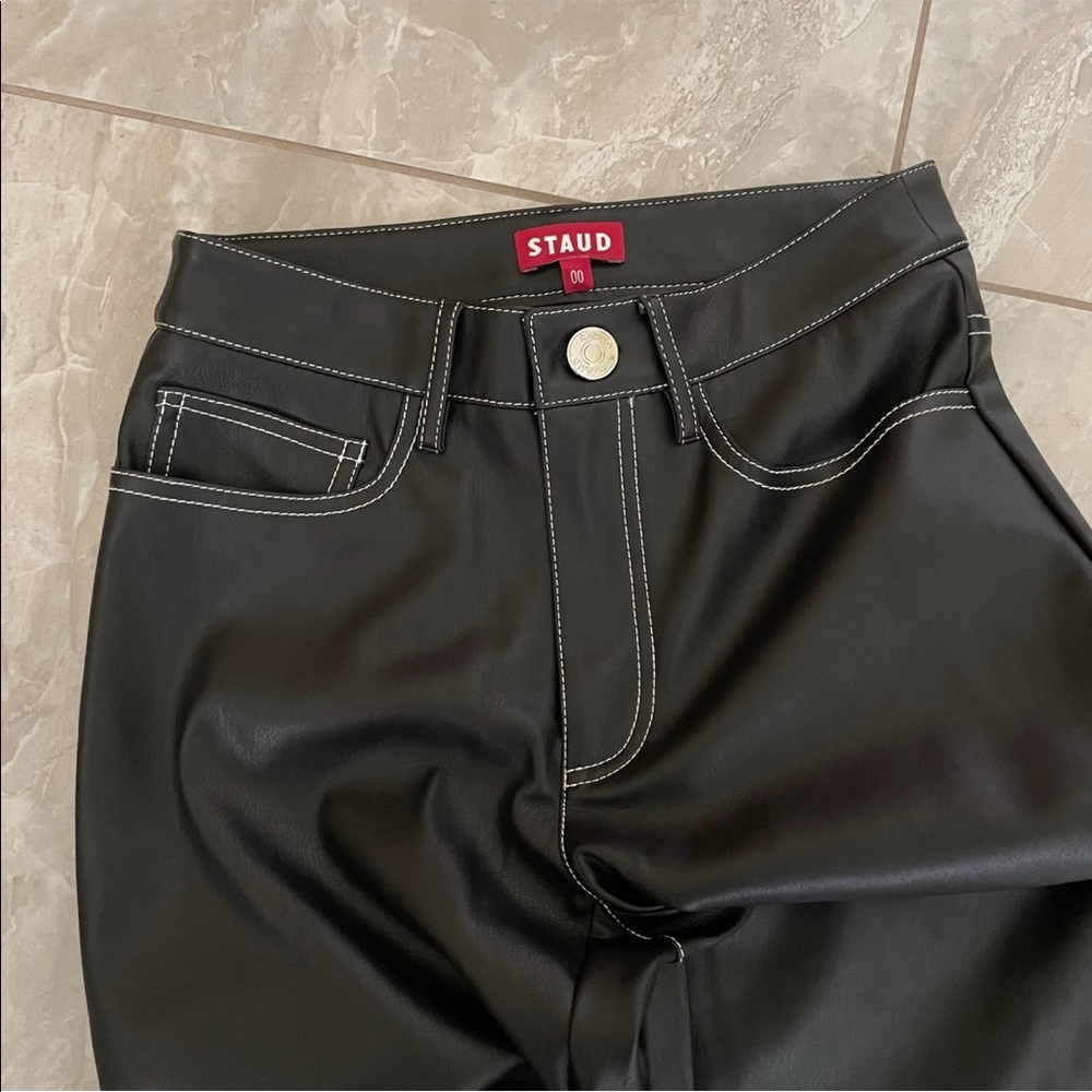 Staud elliot leather pants